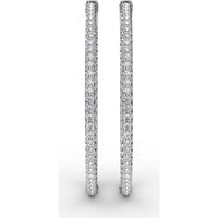 Inside-Out Pavé Diamond Hoop Earrings with Round Brilliant Stones by Fana - 2.90 Carat Total Diamond Weight