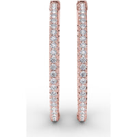 Inside-Out Pavé Round Diamond Hoop Earrings by Fana - 2.10 Carat Total Diamond Weight