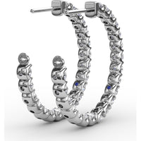 Inside-Out Pavé Set Round Diamond Hoop Earrings by Fana - 4.10 Carat Total Diamond Weight
