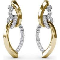 Interlocking Drop Earrings with Pavé Set Round Diamonds by Fana - 1.35 Carat Total Diamond Weight