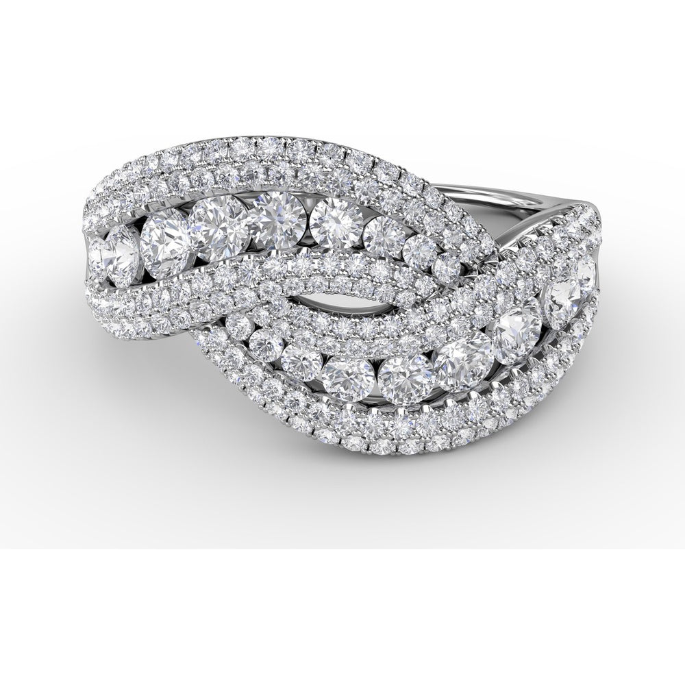 Intertwining Pavé Diamond Band with Round Diamonds by Fana - 2.03 Carat Total Diamond Weight