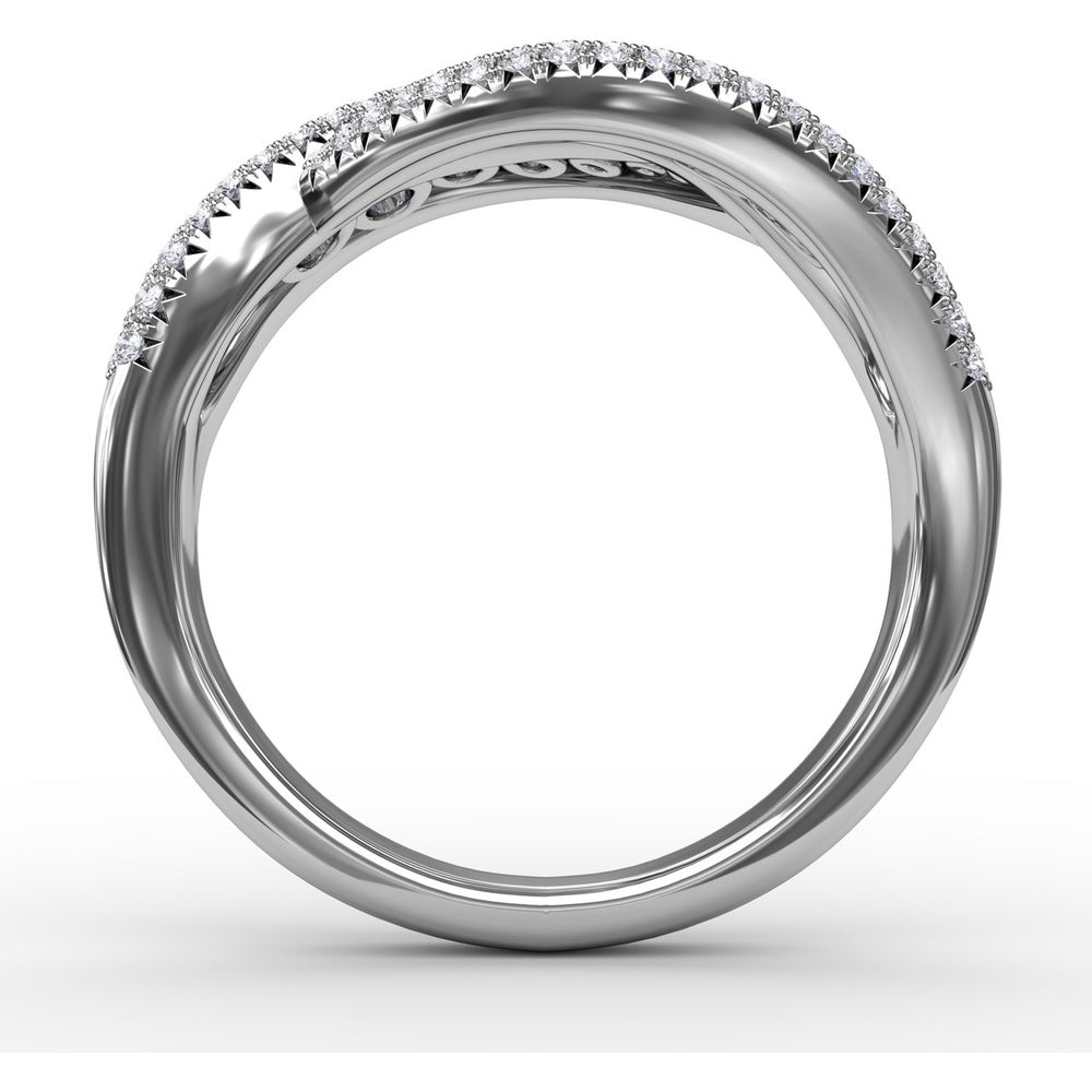 Intertwining Pavé Diamond Band with Round Diamonds by Fana - 2.03 Carat Total Diamond Weight