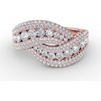 Intertwining Pavé Diamond Band with Round Diamonds by Fana - 2.03 Carat Total Diamond Weight