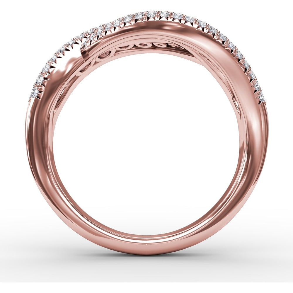Intertwining Pavé Diamond Band with Round Diamonds by Fana - 2.03 Carat Total Diamond Weight