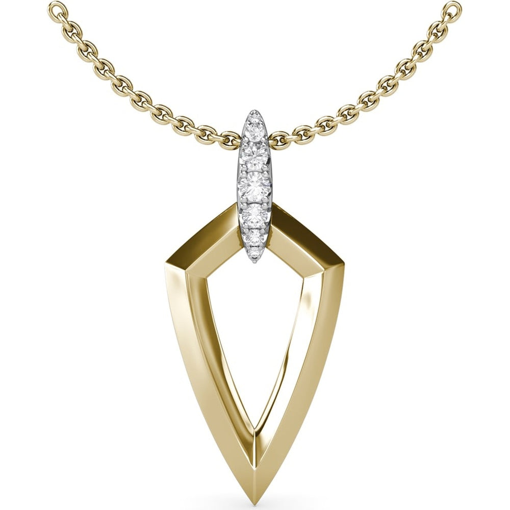 Kite Silhouette Pendant with Pavé Set Round Diamonds by Fana - 0.16 Carat Total Diamond Weight