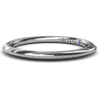 Knife-Edge Milgrain Wedding Band - Matching Ring for Engagement Style S4269 by Fana