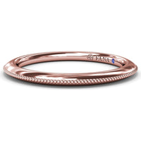 Knife-Edge Milgrain Wedding Band - Matching Ring for Engagement Style S4269 by Fana
