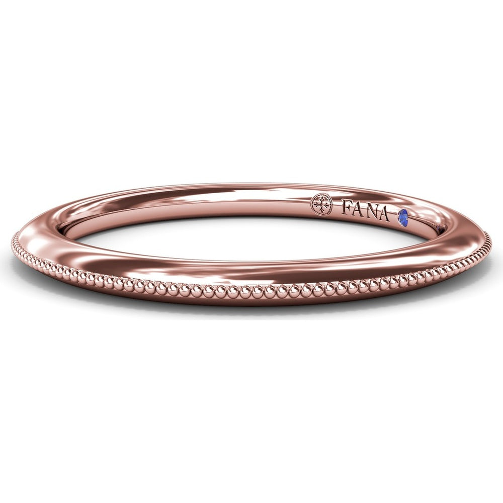 Knife-Edge Milgrain Wedding Band - Matching Ring for Engagement Style S4269 by Fana