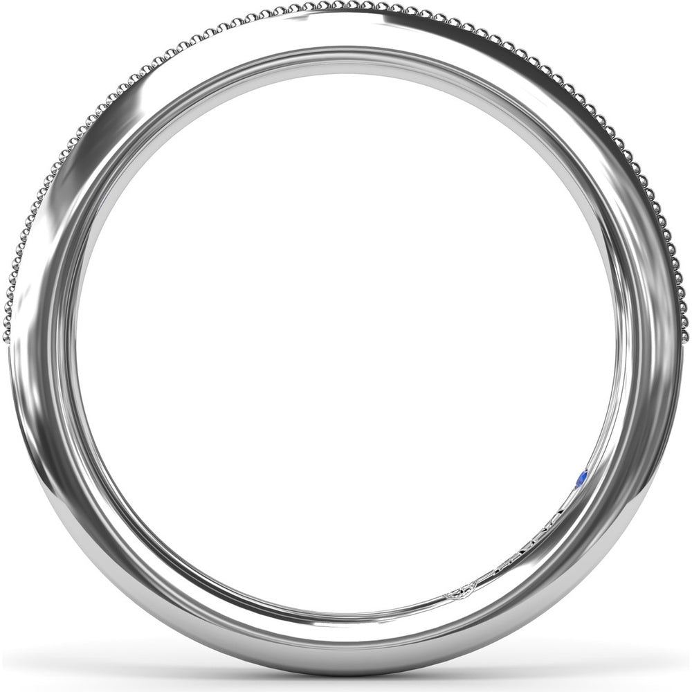 Knife-Edge Milgrain Wedding Band - Matching Ring for Engagement Style S4269 by Fana