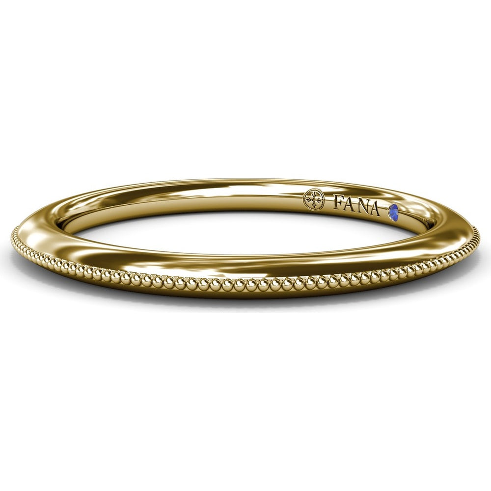 Knife-Edge Milgrain Wedding Band - Matching Ring for Engagement Style S4269 by Fana