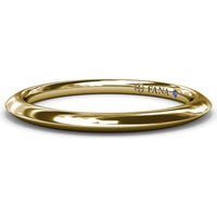 Knife-Edge Wedding Band with Polished Finish by Fana