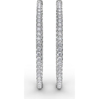 Large Hoop Earrings with Pavé-Set Round Diamonds by Fana - 4.32 Carat Total Diamond Weight