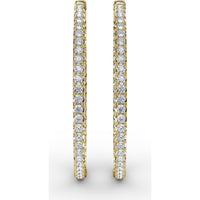 Large Hoop Earrings with Pavé-Set Round Diamonds by Fana - 4.32 Carat Total Diamond Weight