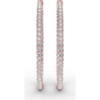 Large Hoop Earrings with Pavé-Set Round Diamonds by Fana - 4.32 Carat Total Diamond Weight