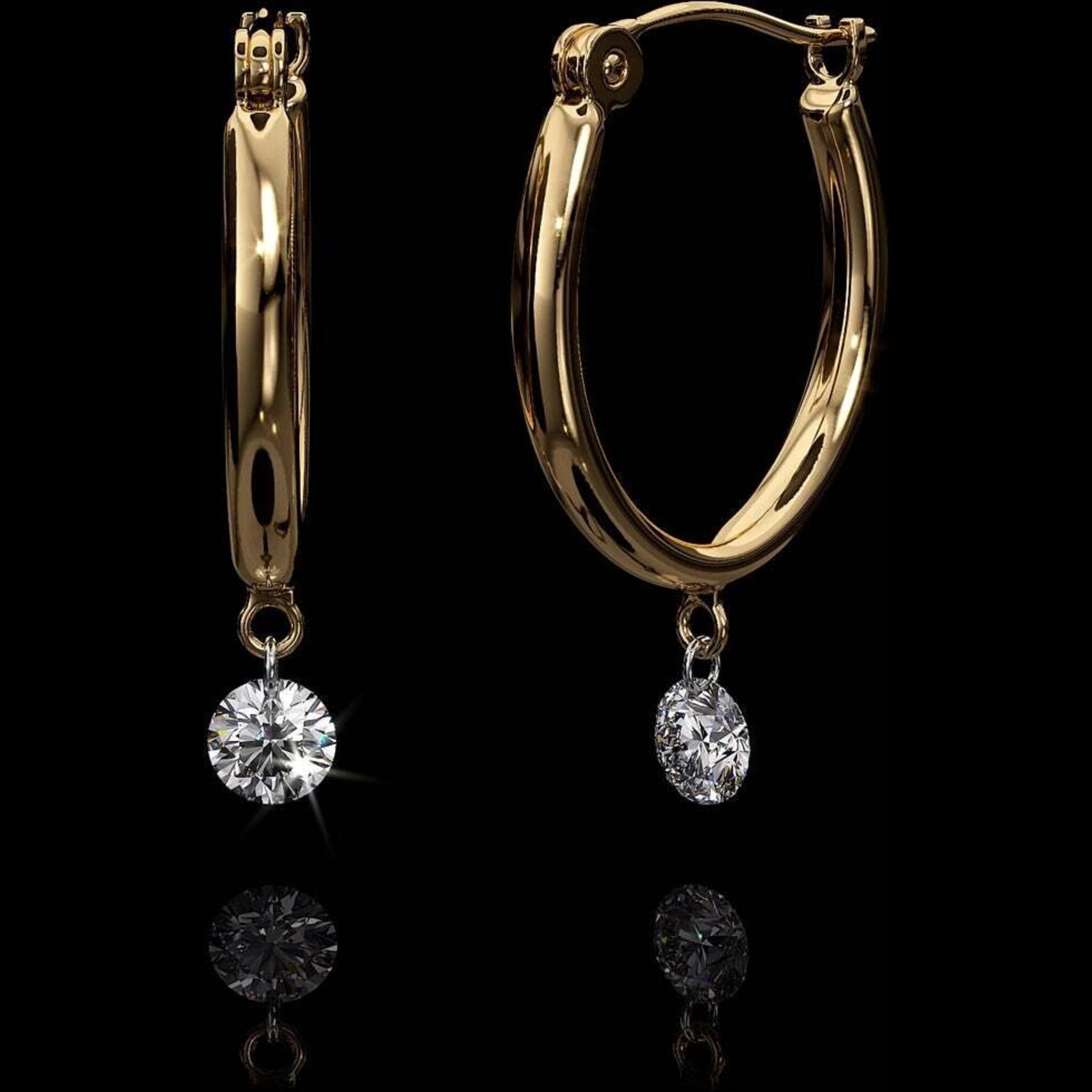 Aresa New York - Lempicka No. 1 Earrings - 18K Yellow Gold with 0.50 cts. of Diamonds