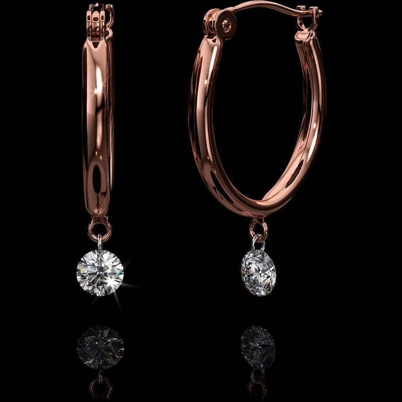 Aresa New York - Lempicka No. 1 Earrings - 18K Rose Gold with 0.90 cts. of Diamonds