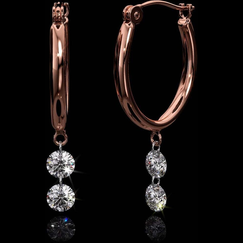 Aresa New York - Lempicka No. 2 Earrings - 18K Rose Gold with 0.80 cts. of Diamonds
