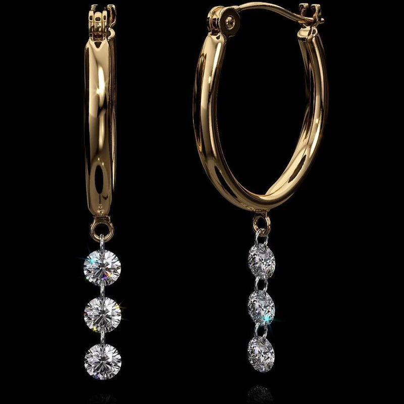 Aresa New York - Lempicka No. 3 Earrings - 18K Yellow Gold with 0.70 cts. of Diamonds