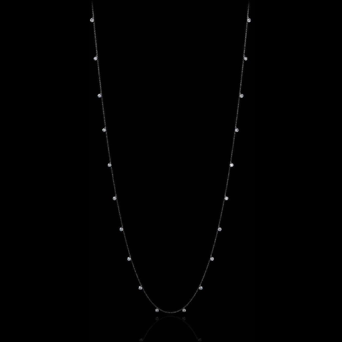Aresa New York - Lessing No. 20 Necklaces - 18K White Gold with 3.00 cts. of Diamonds