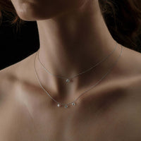 Aresa New York - Lessing No. 3 Necklaces - 18K White Gold with 0.70 cts. of Diamonds