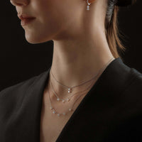 Aresa New York - Lessing No. 5 Necklaces - 18K White Gold with 0.80 cts. of Diamonds