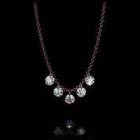 Aresa New York - Lessing No. 5 Necklaces - 18K Rose Gold with 1.00 cts. of Diamonds