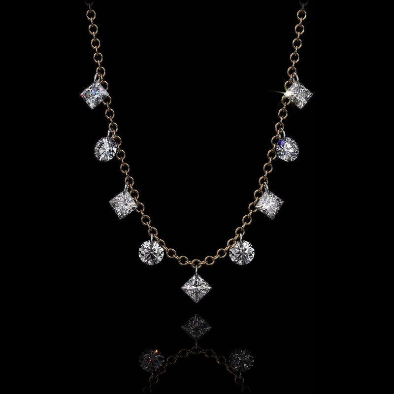 Aresa New York - Lessing No. 9 XO Necklaces - 18K Yellow Gold with 1.00 cts. of Diamonds