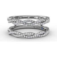 Loose Twist Diamond Insert Ring Enhancer with Round Brilliant Diamonds by Fana - 0.38 Carat Total Diamond Weight