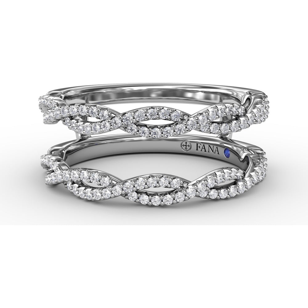 Loose Twist Diamond Insert Ring Enhancer with Round Brilliant Diamonds by Fana - 0.38 Carat Total Diamond Weight