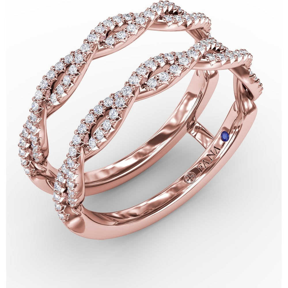 Loose Twist Diamond Insert Ring Enhancer with Round Brilliant Diamonds by Fana - 0.38 Carat Total Diamond Weight