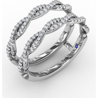 Loose Twist Diamond Insert Ring Enhancer with Round Brilliant Diamonds by Fana - 0.38 Carat Total Diamond Weight