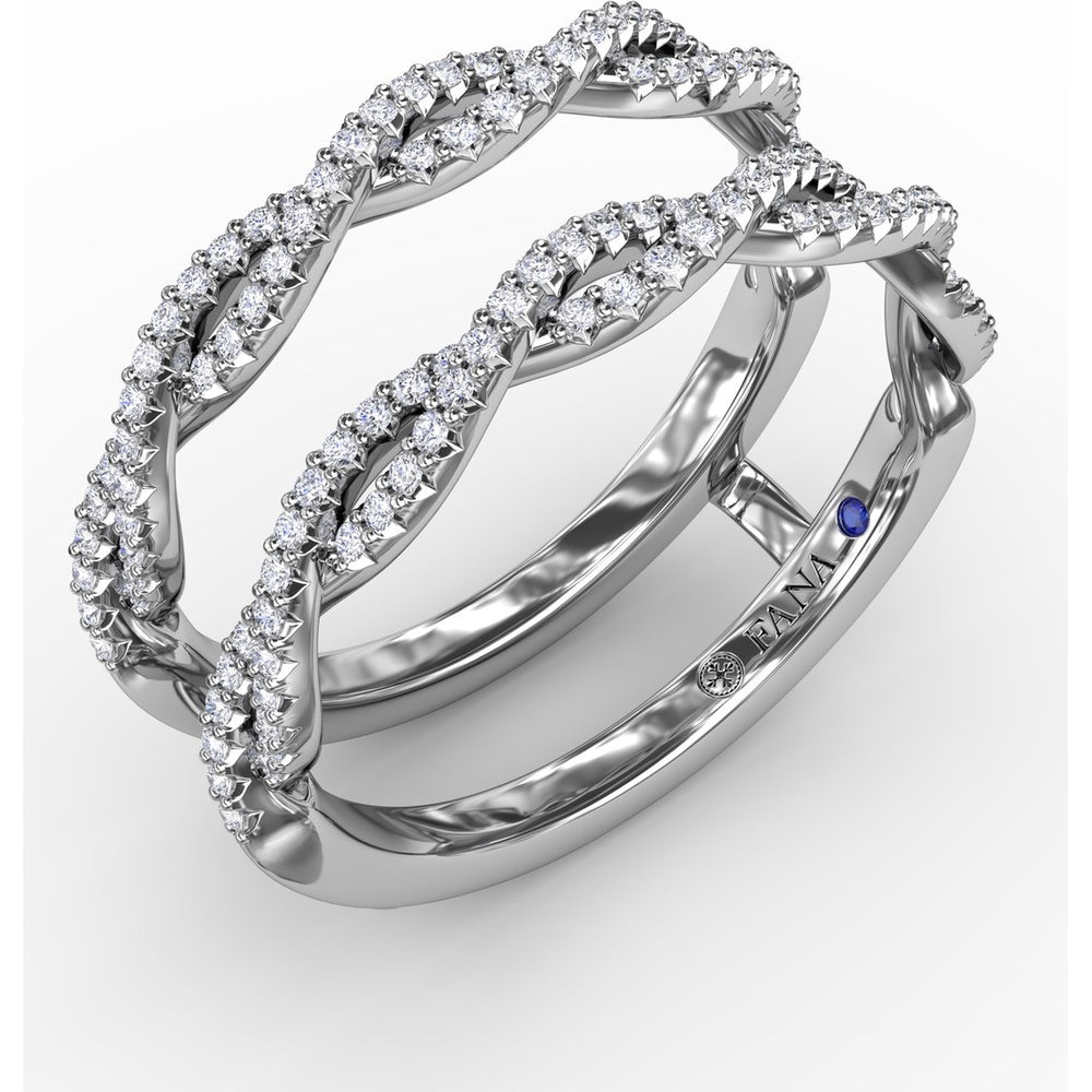Loose Twist Diamond Insert Ring Enhancer with Round Brilliant Diamonds by Fana - 0.38 Carat Total Diamond Weight