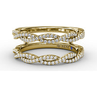 Loose Twist Diamond Insert Ring Enhancer with Round Brilliant Diamonds by Fana - 0.38 Carat Total Diamond Weight