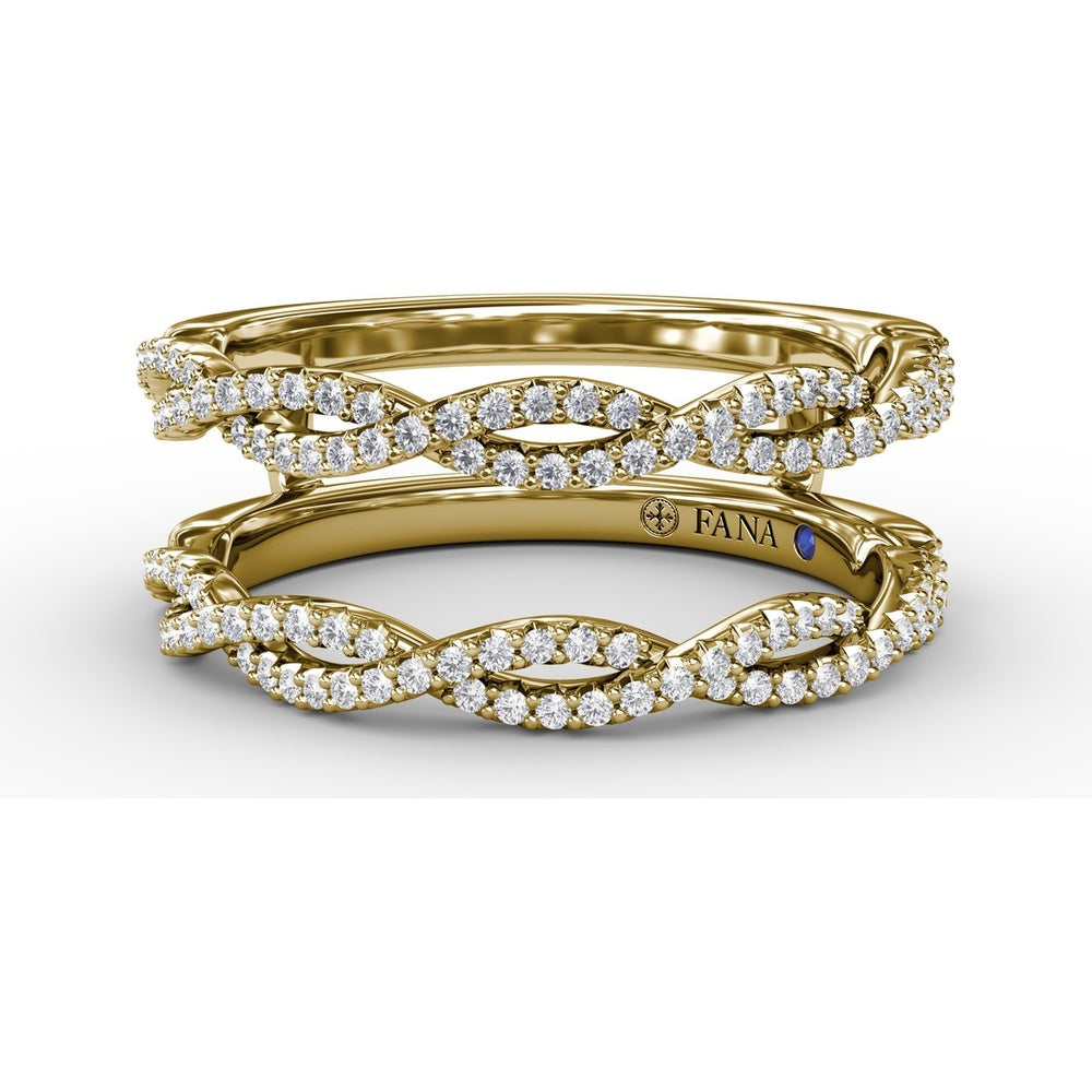Loose Twist Diamond Insert Ring Enhancer with Round Brilliant Diamonds by Fana - 0.38 Carat Total Diamond Weight