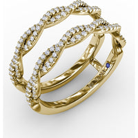 Loose Twist Diamond Insert Ring Enhancer with Round Brilliant Diamonds by Fana - 0.38 Carat Total Diamond Weight