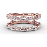 Loose Twist Diamond Insert Ring Enhancer with Round Brilliant Diamonds by Fana - 0.38 Carat Total Diamond Weight
