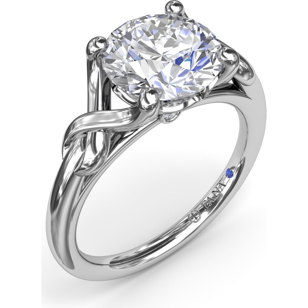 Love Knot Engagement Ring Setting with Pavé Accents by Fana - 0.02 Carat Total Diamond Weight