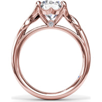Love Knot Engagement Ring Setting with Pavé Accents by Fana - 0.02 Carat Total Diamond Weight