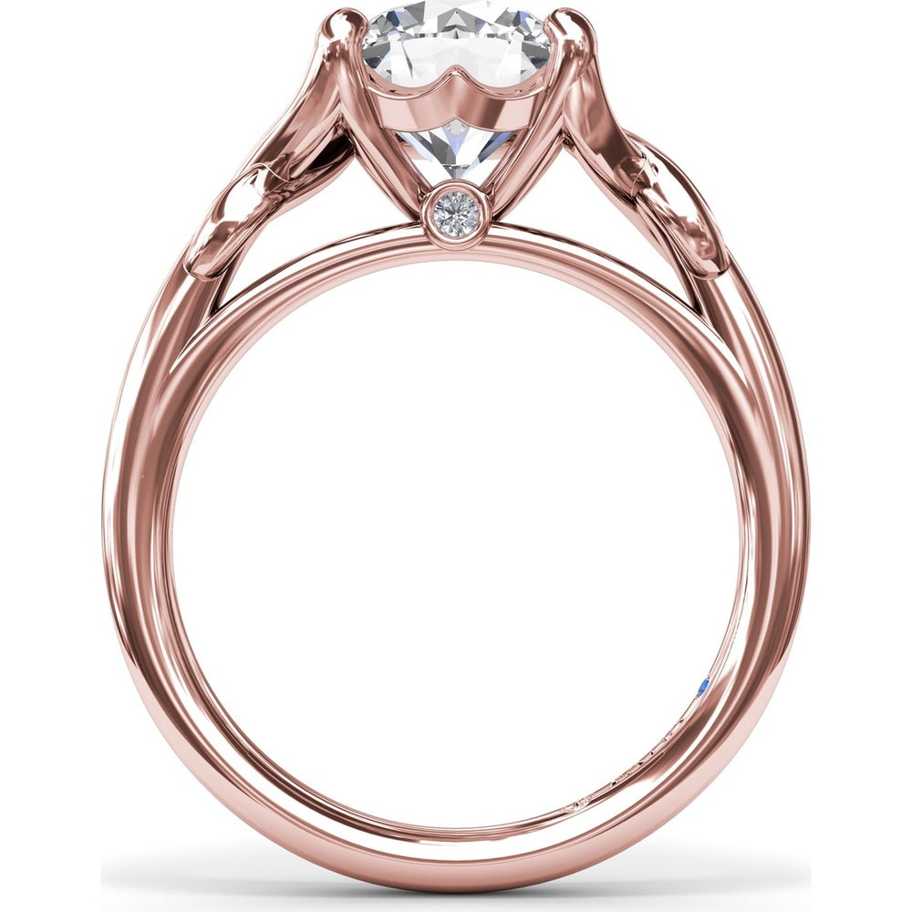 Love Knot Engagement Ring Setting with Pavé Accents by Fana - 0.02 Carat Total Diamond Weight