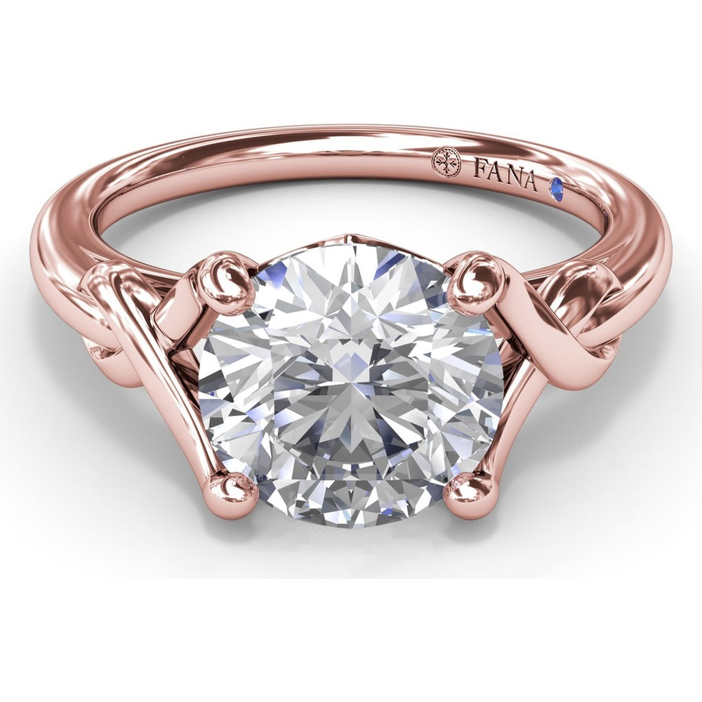 Love Knot Engagement Ring Setting with Pavé Accents by Fana - 0.02 Carat Total Diamond Weight