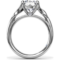 Love Knot Engagement Ring Setting with Pavé Accents by Fana - 0.02 Carat Total Diamond Weight