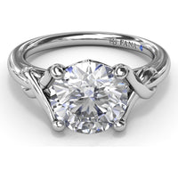 Love Knot Engagement Ring Setting with Pavé Accents by Fana - 0.02 Carat Total Diamond Weight