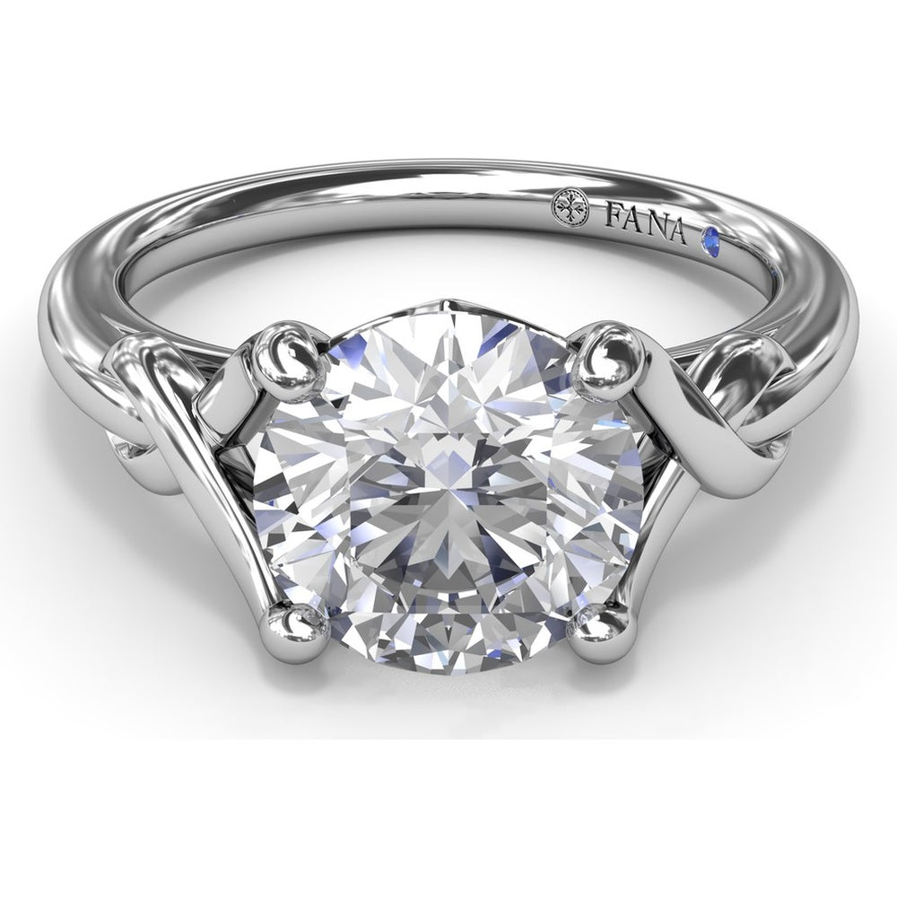 Love Knot Engagement Ring Setting with Pavé Accents by Fana - 0.02 Carat Total Diamond Weight