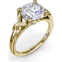 Love Knot Engagement Ring Setting with Pavé Accents by Fana - 0.02 Carat Total Diamond Weight