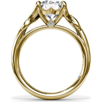 Love Knot Engagement Ring Setting with Pavé Accents by Fana - 0.02 Carat Total Diamond Weight