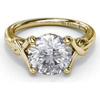 Love Knot Engagement Ring Setting with Pavé Accents by Fana - 0.02 Carat Total Diamond Weight
