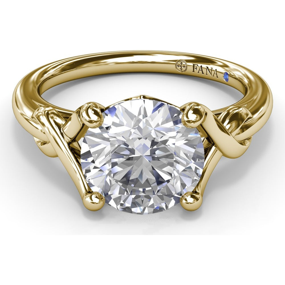 Love Knot Engagement Ring Setting with Pavé Accents by Fana - 0.02 Carat Total Diamond Weight