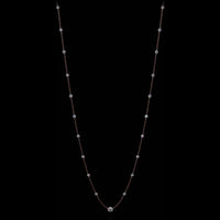 Aresa New York - Lovelace Note A Necklaces - 18K Rose Gold with 0.30 cts. of Diamonds