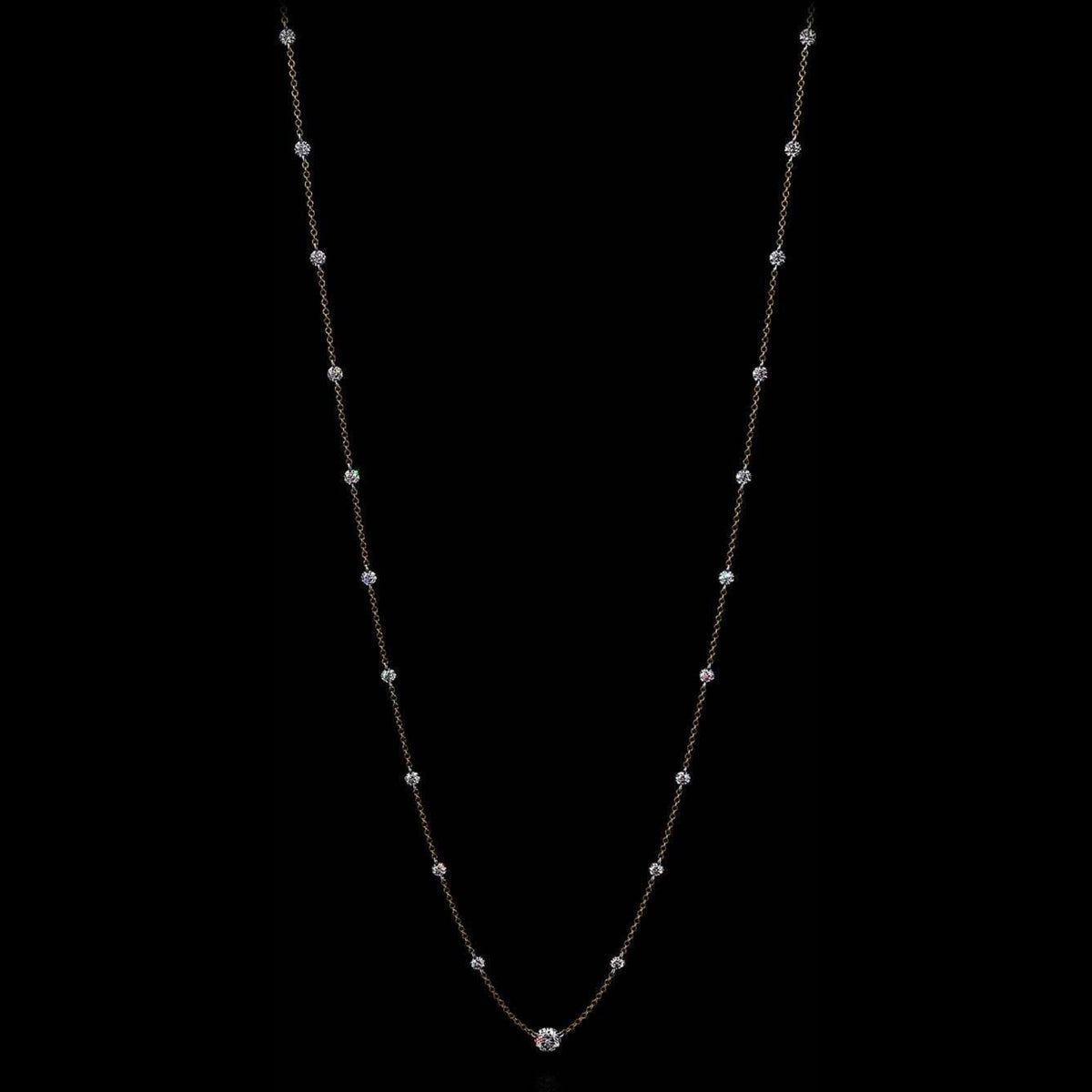 Aresa New York - Lovelace Note A Necklaces - 18K Yellow Gold with 0.30 cts. of Diamonds