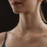 Aresa New York - Lovelace Note B Necklaces - 18K Yellow Gold with 2.25 cts. of Diamonds